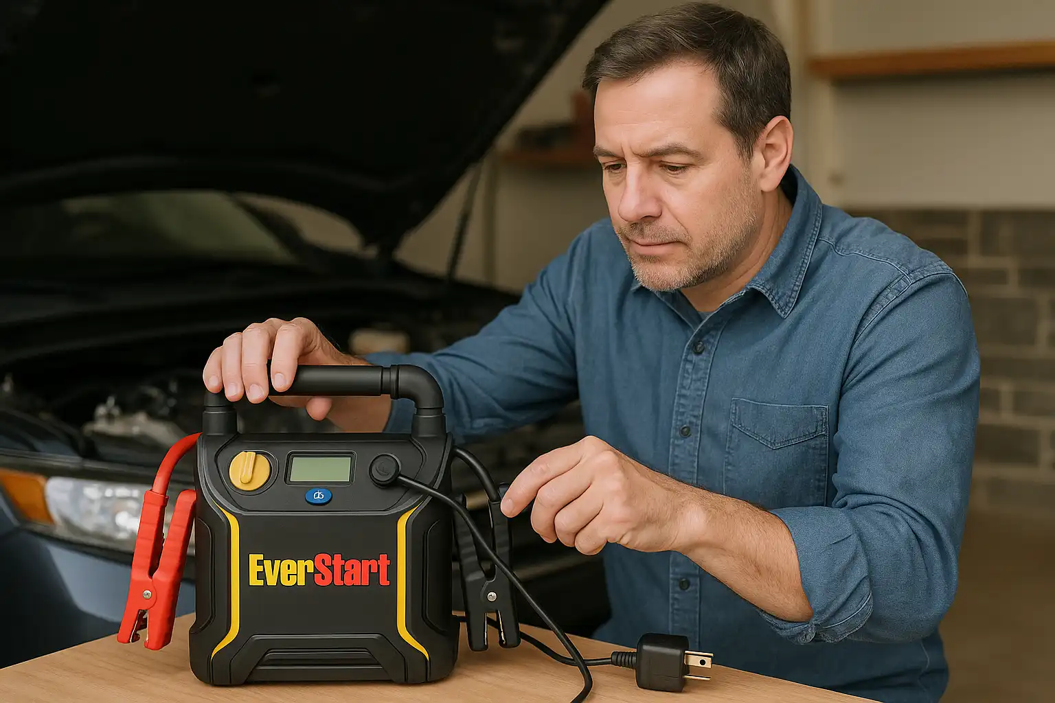 HOW TO CHARGE EVERSTART JUMP STARTER